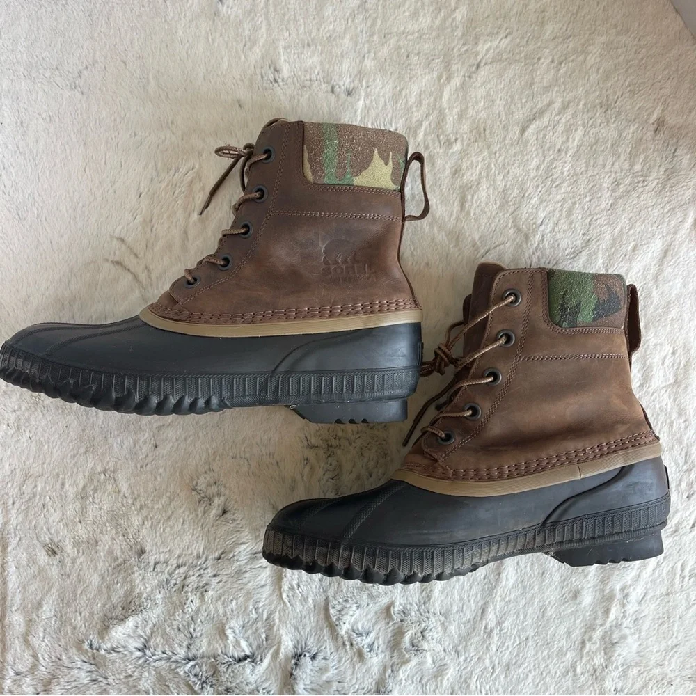 J. Crew X Sorel Cheyanne Tobacco Men's Boots Size 10.5 - Picture 5 of 9